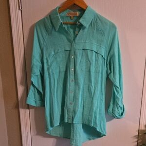Teal Button-Up Shirt